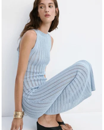 Rochie tricotata, Albastru pastel