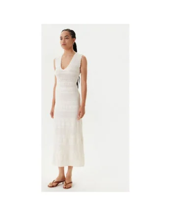Rochie dama  242-RMALISA, Viscoza/Poliamida, Bej, Bej