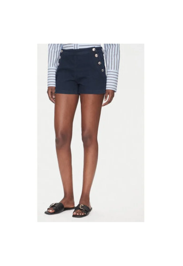 Pantaloni scurti din denim dama  241-SHIVAL, Bumbac/Poliester, Bleumarin, Bleumarin