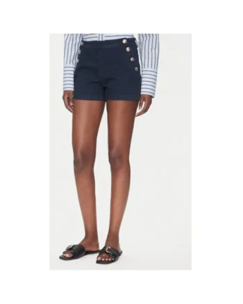 Pantaloni scurti din denim dama  241-SHIVAL, Bumbac/Poliester, Bleumarin, Bleumarin