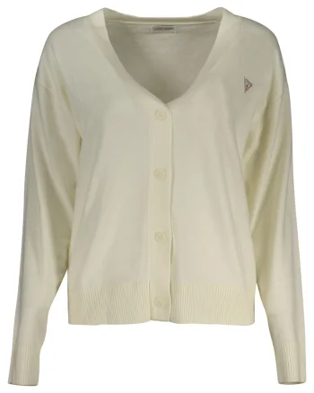 Pulover dama,  50% poliester, 40% poliamida, lanaa 5%, matase 5%, Alb, W4BR16Z3HO2, Alb