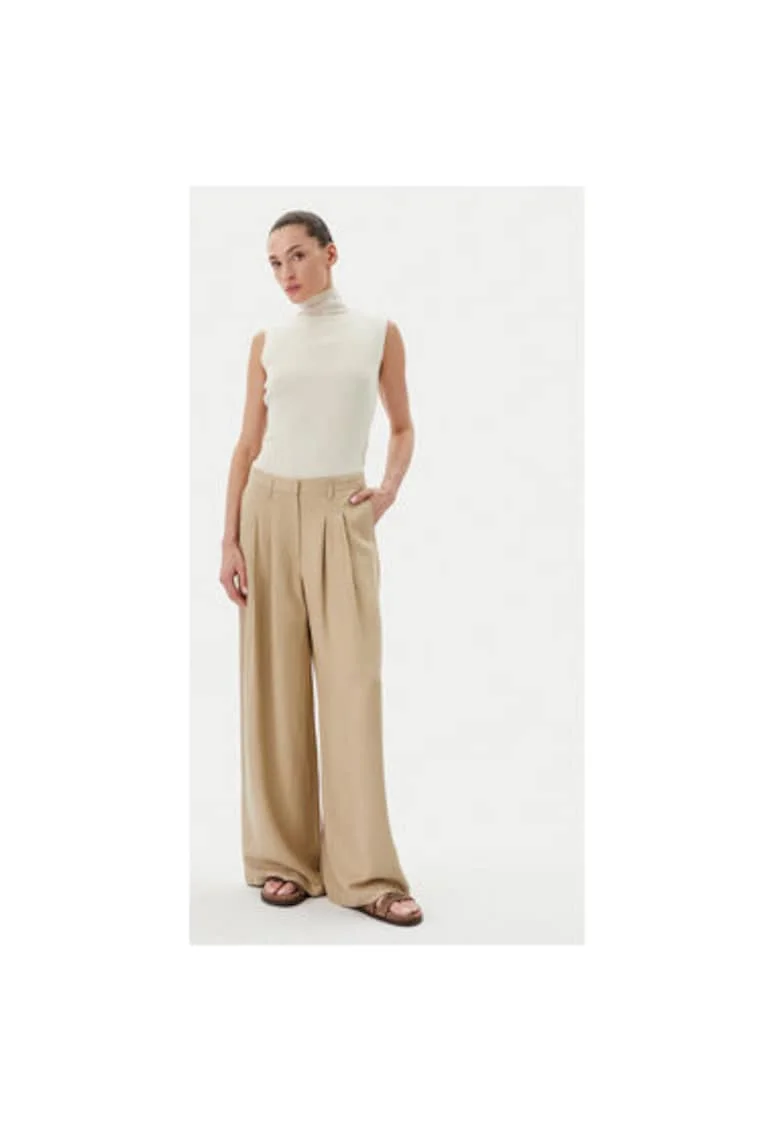 Pantaloni dama  5503840, Viscoza/In, Bej, Bej