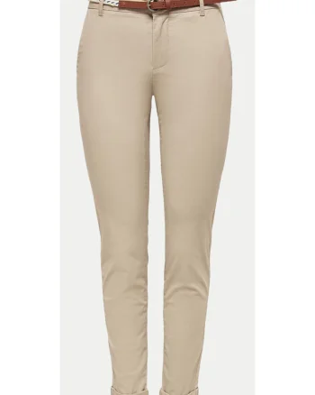 Pantaloni dama  15218519, Bumbac, Bej, Bej