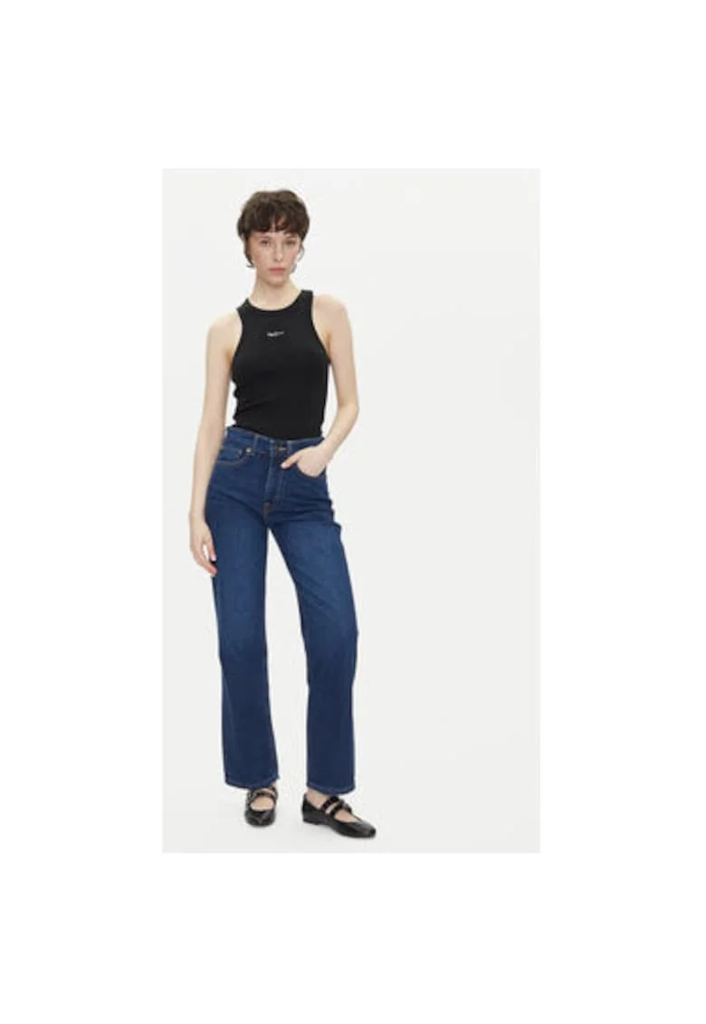 Pantaloni dama  PL204901EF10, Bumbac, Albastru, Albastru