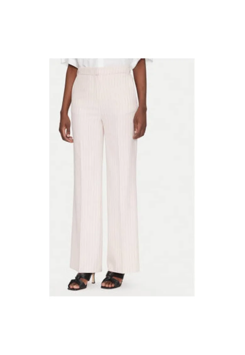Pantaloni dama  251-PVIVI.F, Poliester/Viscoza, Ecru, Ecru
