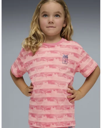 Tricou lejer de bumbac Gabby's Dollhouse, Roz deschis/Roz somon