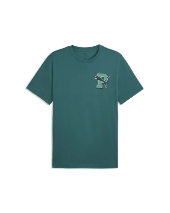 Tricou din bumbac cu imprimeu logo pe partea din spate, Verde aquamarin/Verde persan