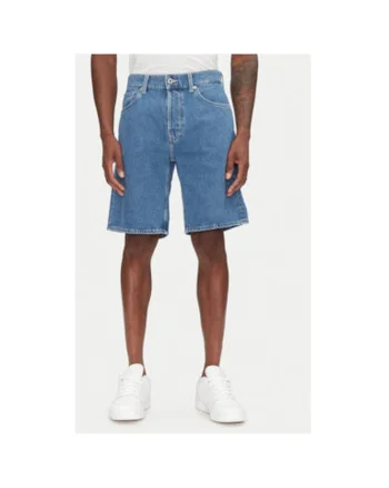 Pantaloni scurti din denim barbati  PM801176ND3, Bumbac, Albastru, Albastru