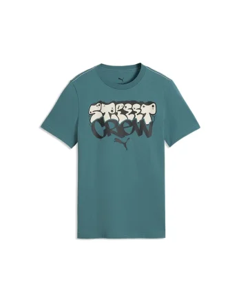 Tricou din bumbac cu imprimeu grafic, Alb/Negru/Albastru petrol