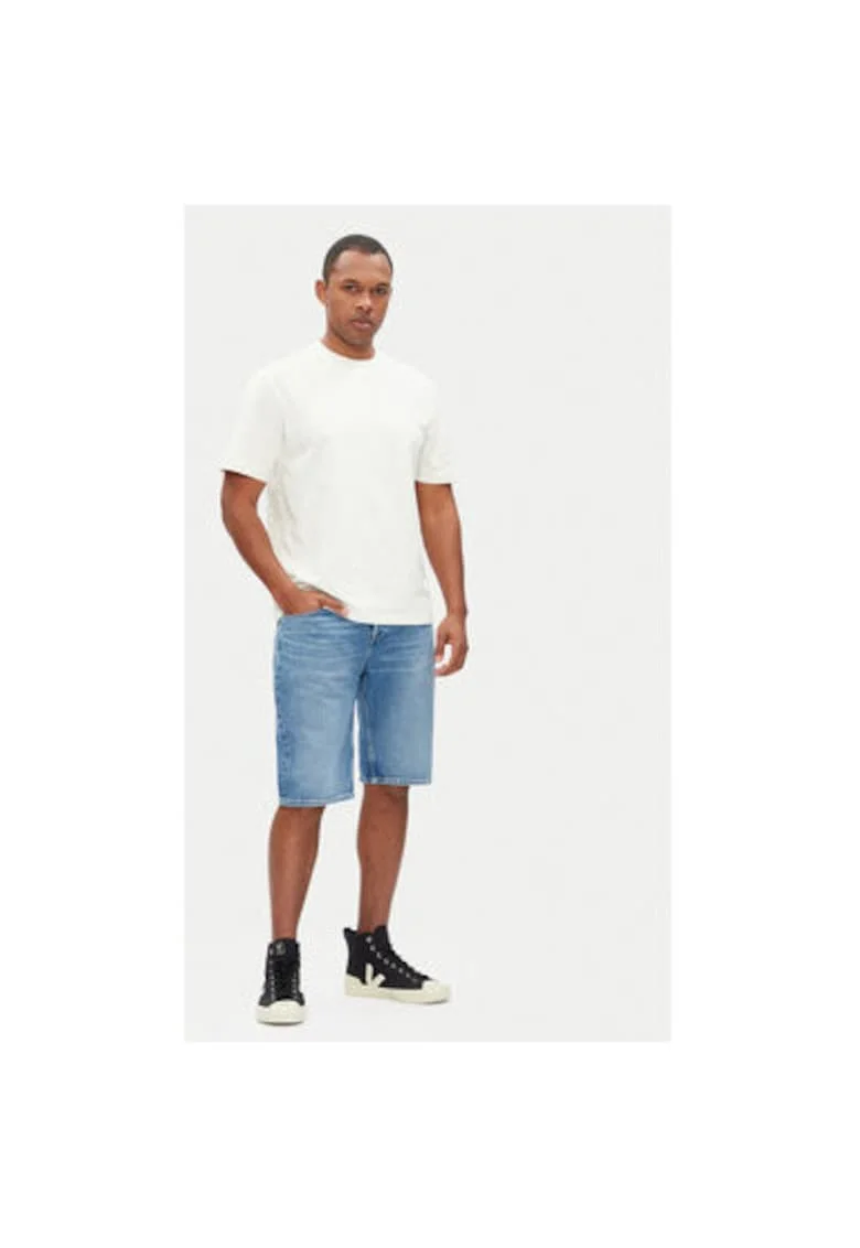 Pantaloni scurti din denim barbati  PM801079ND1, Bumbac, Albastru, Albastru