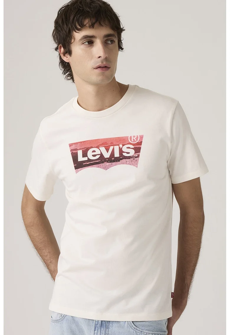 Tricou regular-fit cu logo, Rosu/Galben pal