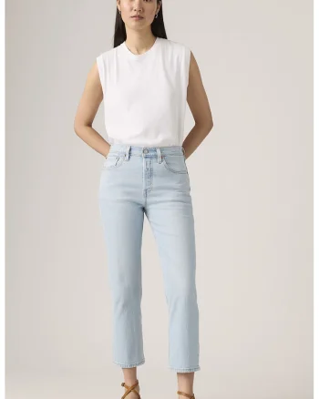 Blugi crop 501® Original, Albastru pal