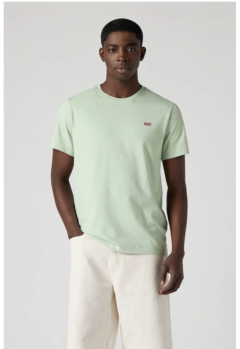 Tricou regular-fit din bumbac, Verde pal