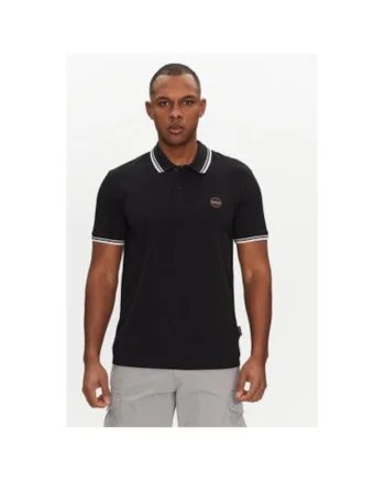 Tricou polo barbati  NP0A4ID59411, Bumbac, Negru, Negru