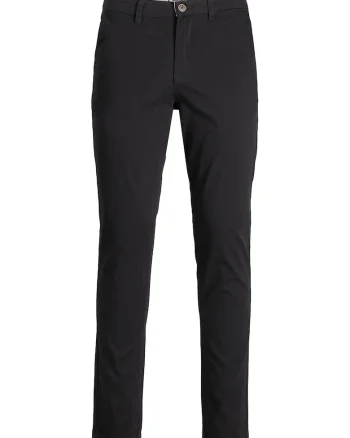 Pantaloni barbati Jack Jones, 12174152, Bumbac, Negru, Negru