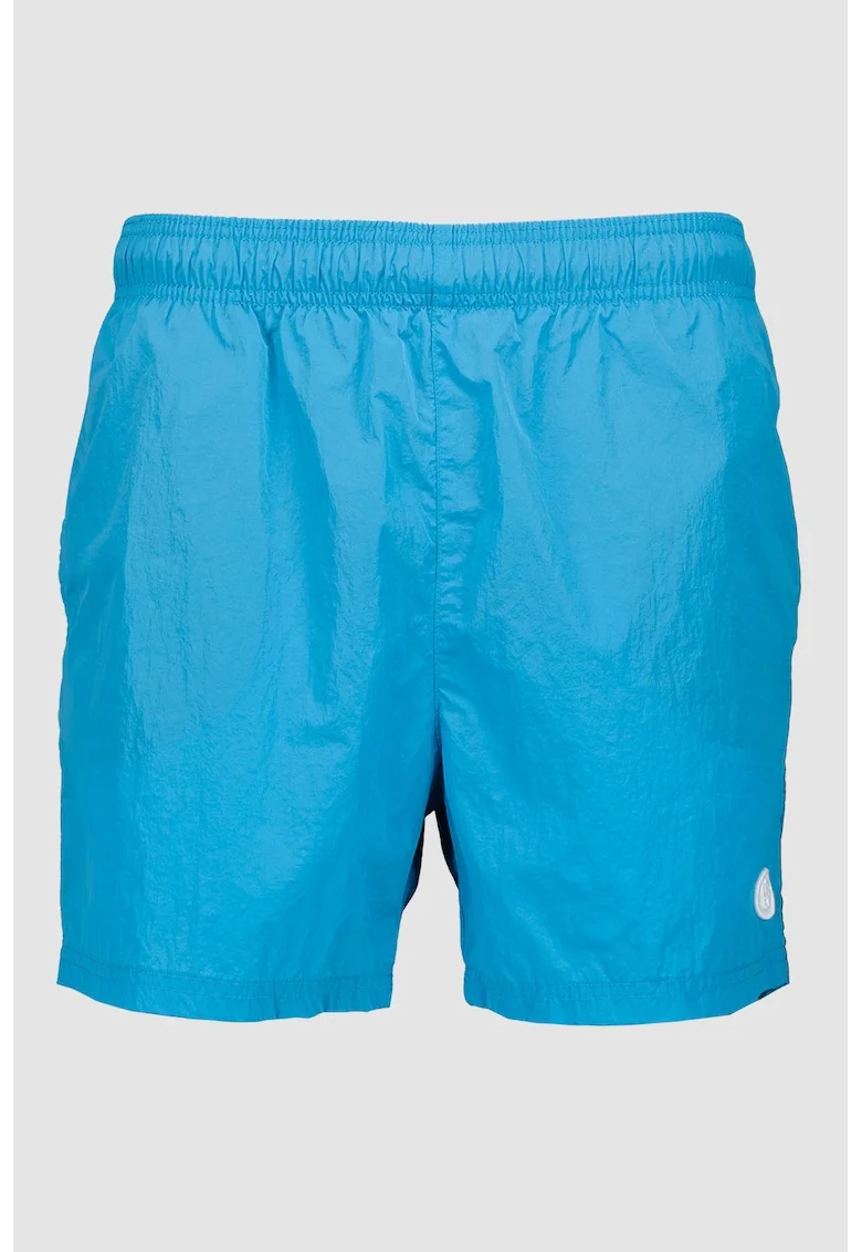 Pantaloni scurti de baie cu buzunar pe partea din spate, Albastru azur