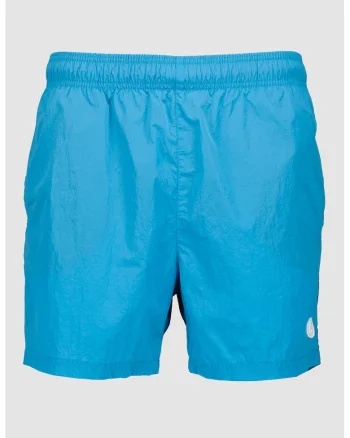 Pantaloni scurti de baie cu buzunar pe partea din spate, Albastru azur