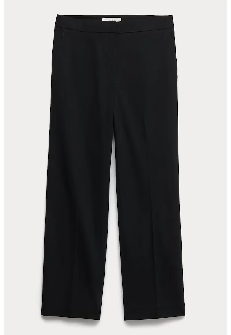 Pantaloni drepti cu pliuri, Negru
