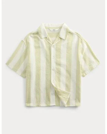 Camasa regular-fit cu dungi, Crem