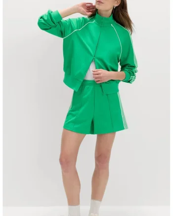 Pantaloni scurti cu talie medie, Verde