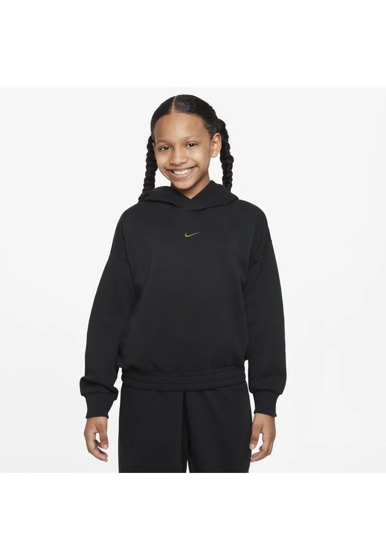 Hanorac copii  K NK C.O.B. PO HOODIE, Bumbac, Negru, Negru