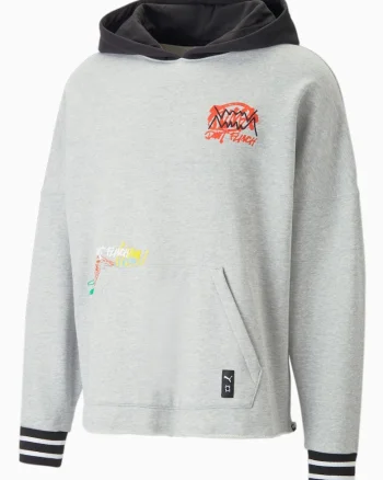 Hanorac barbati  Boroughs Hoodie, Bumbac, Gri,