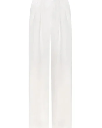 Pantaloni cu croiala ampla Ora, Ecru