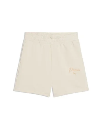 Pantaloni scurti din amestec de bumbac cu logo Alpine, Alb fildes/Piersica
