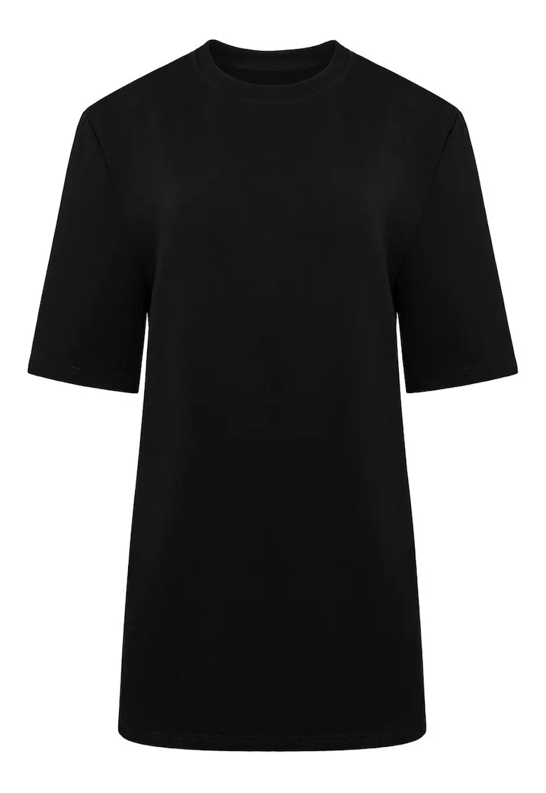 Rochie-tricou cu croiala supradimensionata Raya, Negru