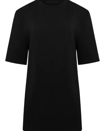 Rochie-tricou cu croiala supradimensionata Raya, Negru
