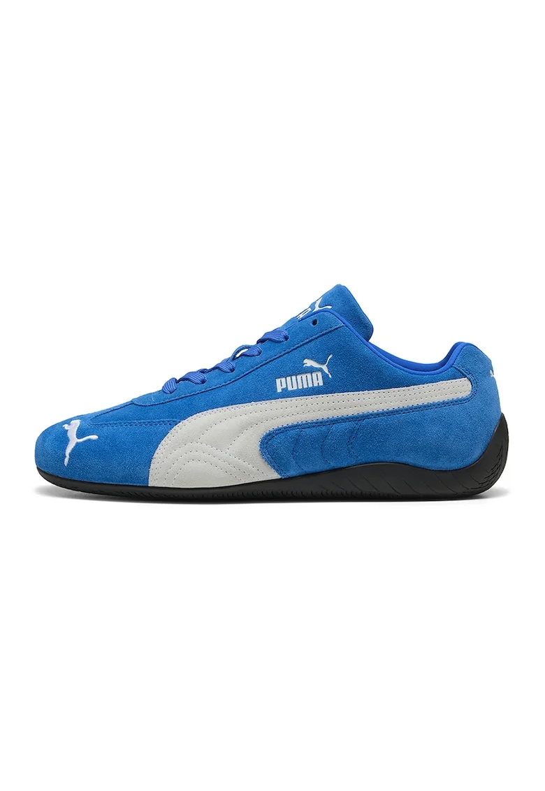 Pantofi sport Speedcat OG unisex din piele intoarsa, Alb/Albastru royal