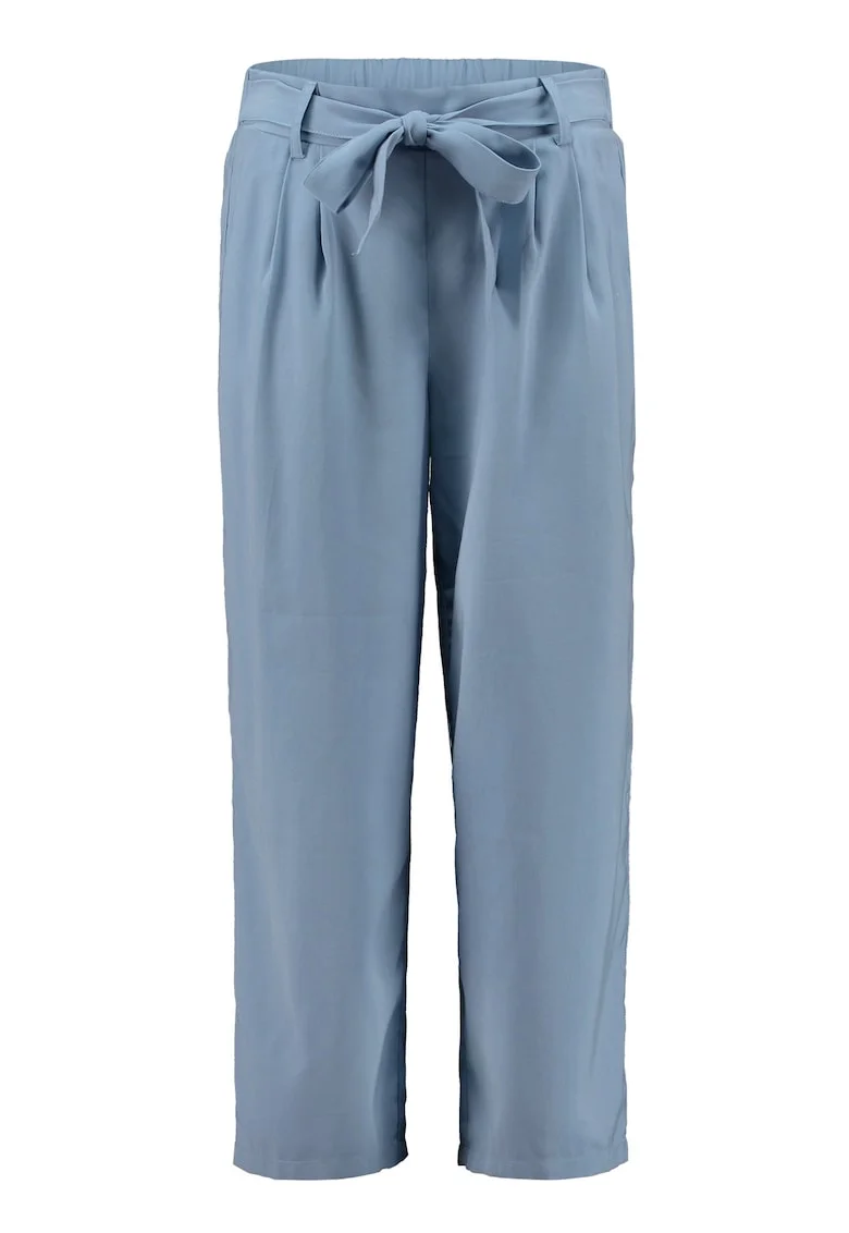 Pantaloni cu pliseuri si funda in talie Cina