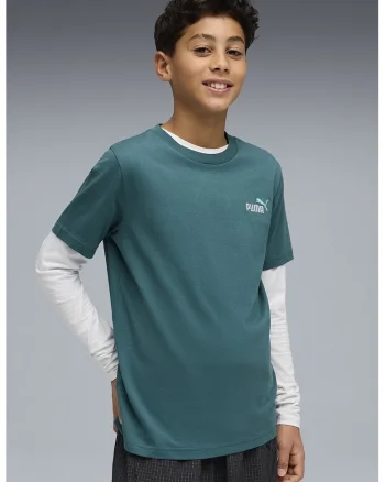Tricou din bumbac cu logo pe piept, Albastru petrol