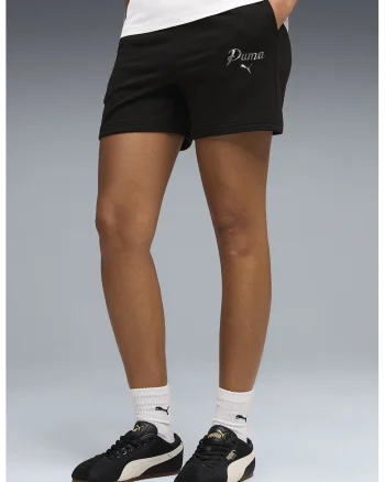 Pantaloni scurti din amestec de bumbac cu logo Alpine, Maro inchis/Gri deschis