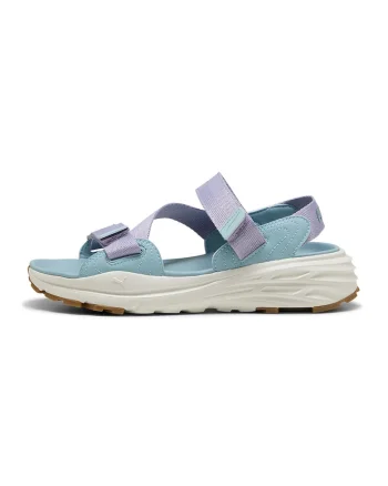 Sandale wedge cu velcro Hypnotic, Albastru lavanda/Lila