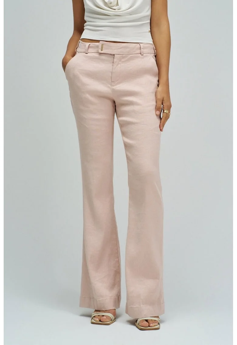 Pantaloni chino bootcut din amestec de in