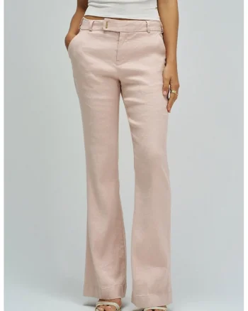 Pantaloni chino bootcut din amestec de in