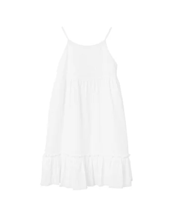 Rochie de vara fete  13227423, Bumbac, Alb, Alb
