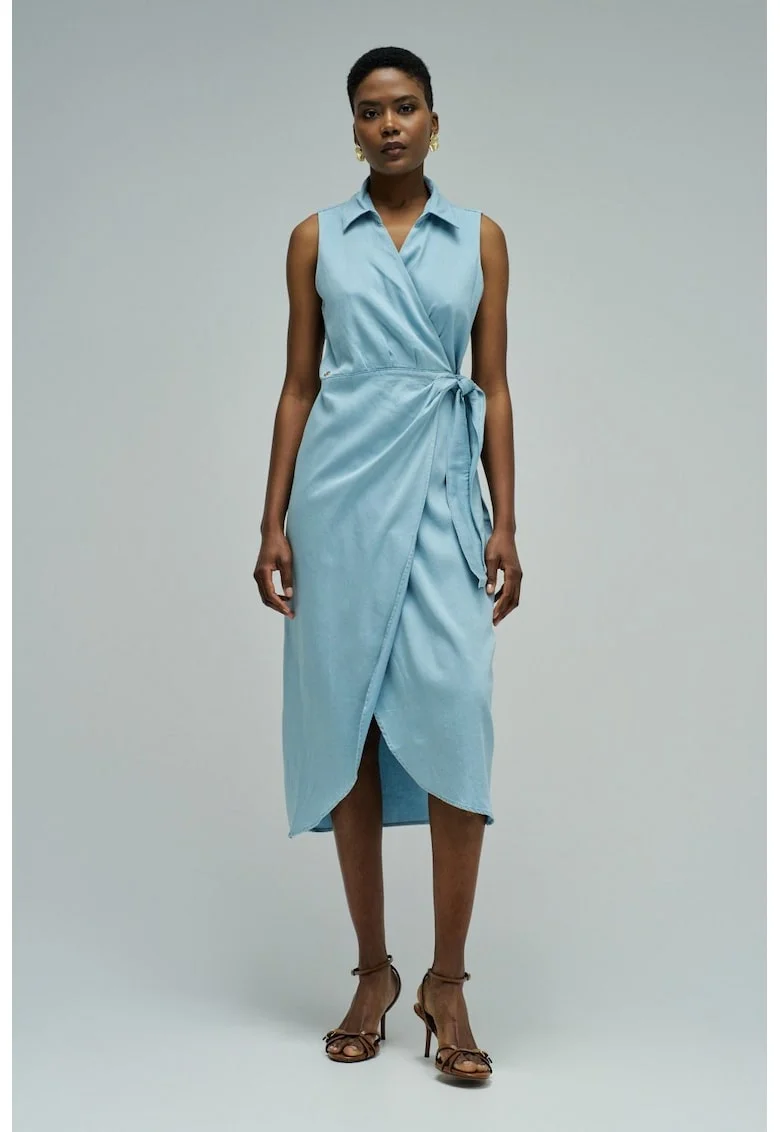 Rochie fara maneci din amestec de lyocell