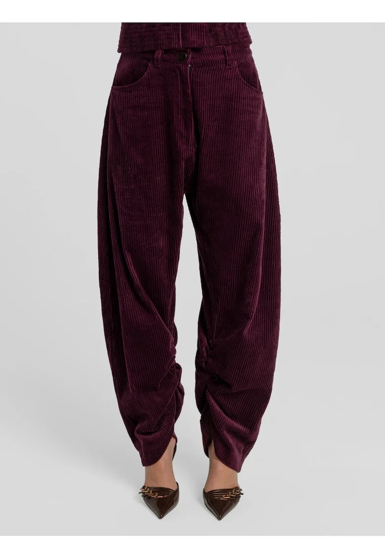 Pantaloni din reiat Barro, Violet pruna