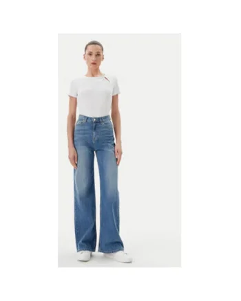 Tricou dama  P51H8APJ, Viscoza/Poliamida, Alb, Alb