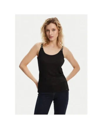 Top dama  251-DIDOA, Viscoza/Poliester, Negru, Negru