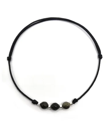 Bratara handmade, ajustabila, din argint 925,  pietre sempretioase obsidian, multicolor