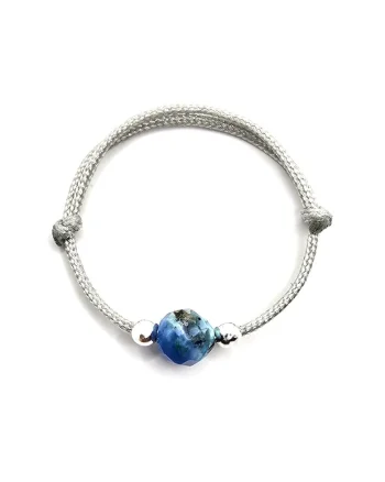 Inel handmade, ajustabil, din argint 925,  pietre sempretioase turcoaz, gri