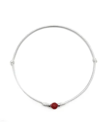Bratara handmade, din argint 925,  ajustabila, cu piatra semipretioasa si snur de matase, 1 x bratara jad