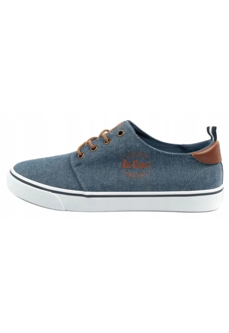 Pantofi sport din denim cu talpa plata