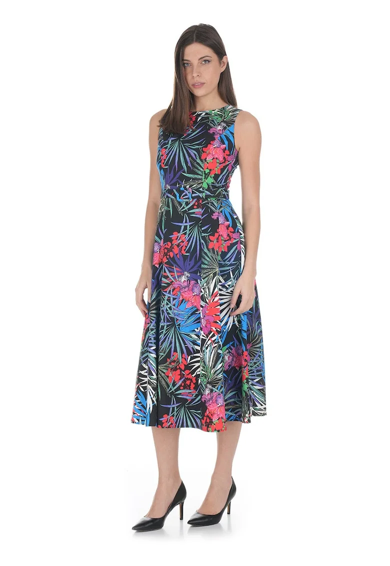 Rochie din bumbac cu imprimeu tropical