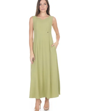 Rochie lunga cu decolteu in V