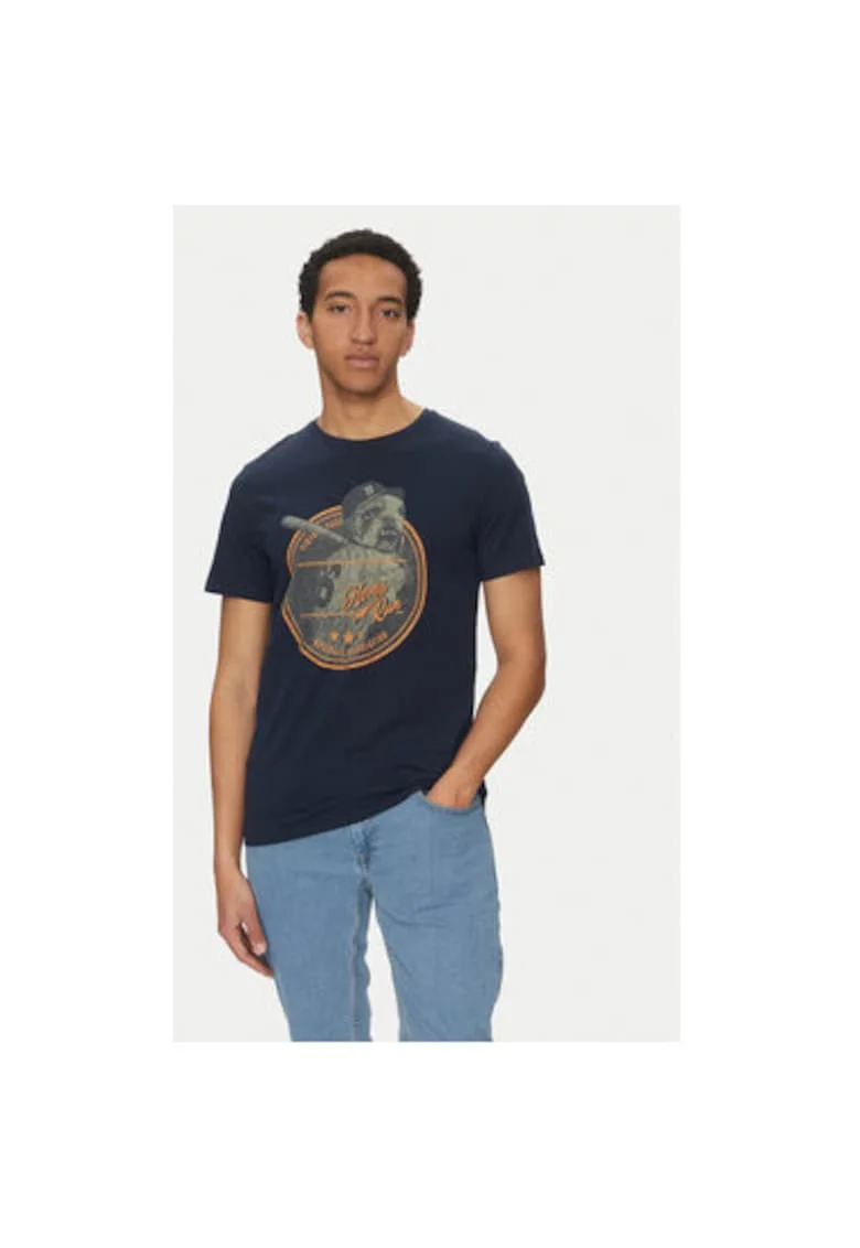 Tricou barbati  20717764, Bumbac, Bleumarin, Bleumarin