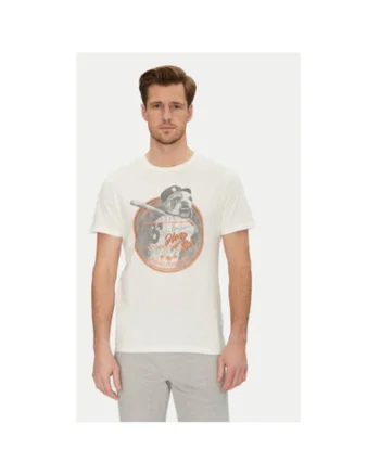 Tricou barbati  20717764, Bumbac, Alb, Alb